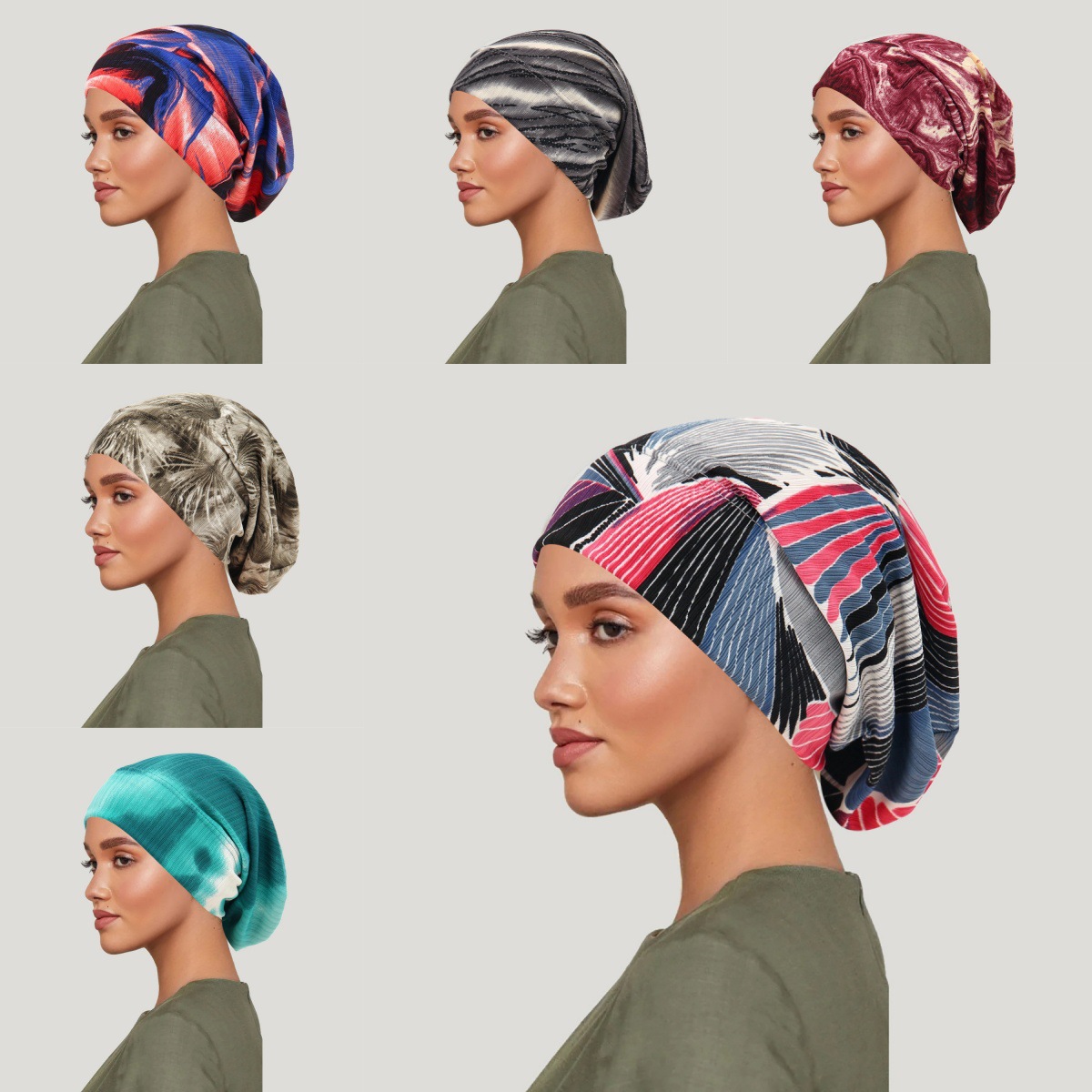 Women Fashion Hats - Gorro con cubierta para el pelo