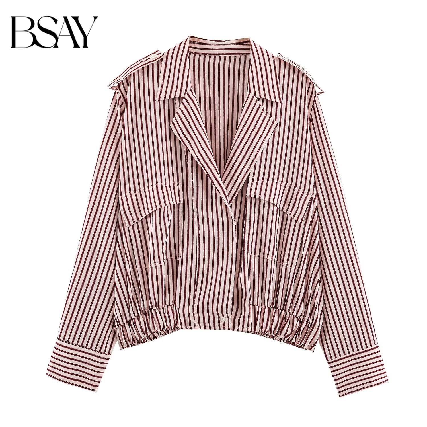 Women'S Fashion Utility Jacket - BSAY 2026 Otoño Nueva Chaqueta Camisera