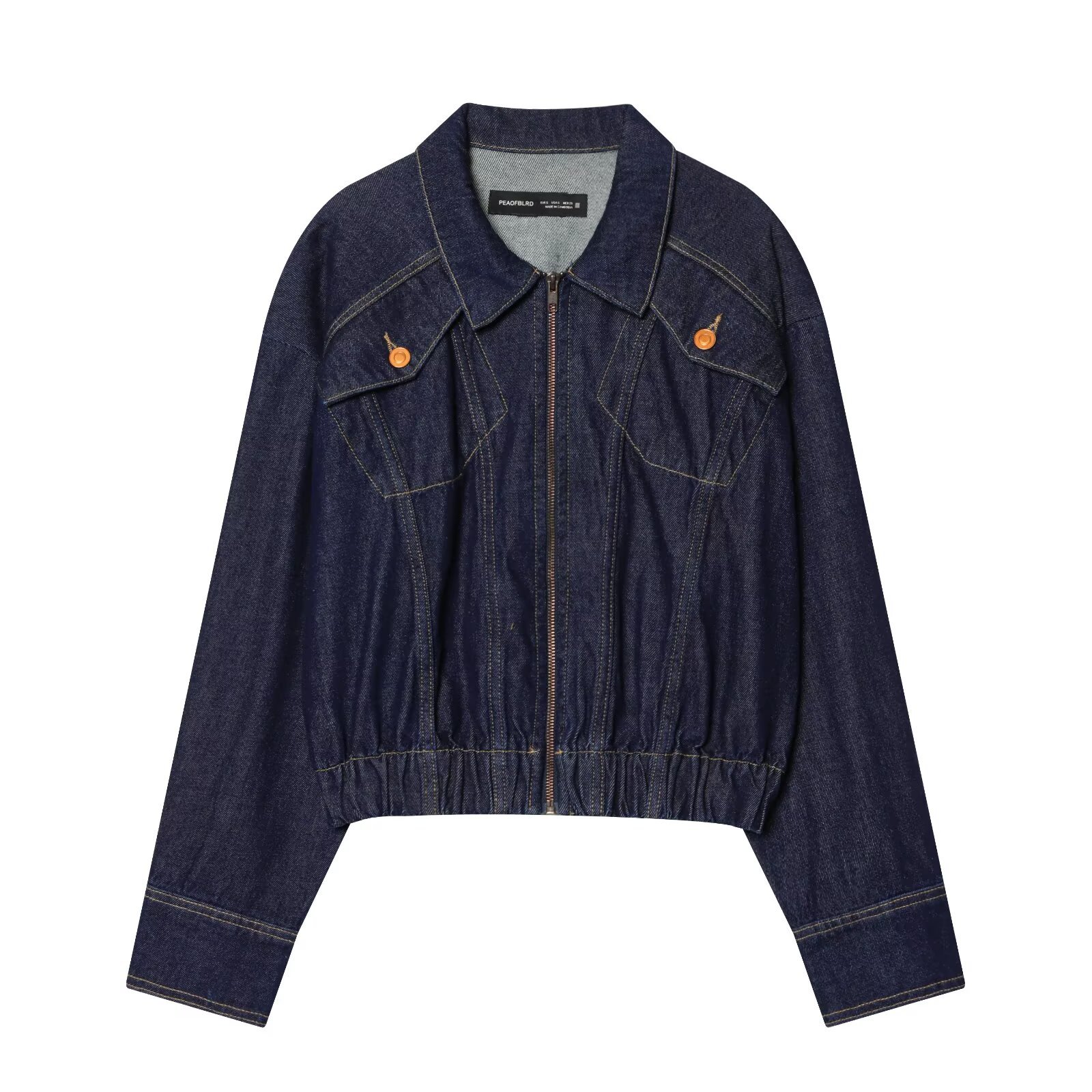 Women'S Fashion Utility Jacket - Chaqueta bomber de mezclilla estilo retro,