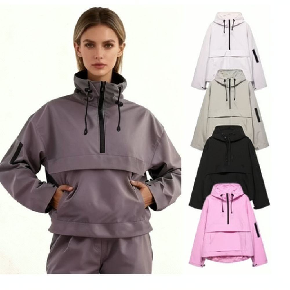 Women'S Fashion Utility Jacket - Chaqueta impermeable para mujer, con capucha,