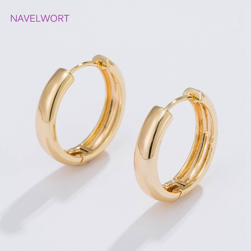 Women Fashion Jewellery - Pendientes de aro circulares chapados en