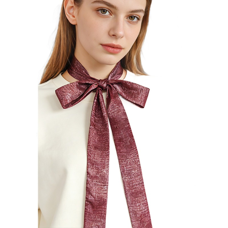 Women Fashion Necktie - Cinta Delgada Brillante para Mujer, Multifuncional,