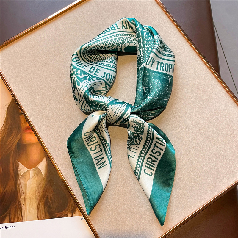 Women Fashion Necktie - Pañuelo de satén de seda con