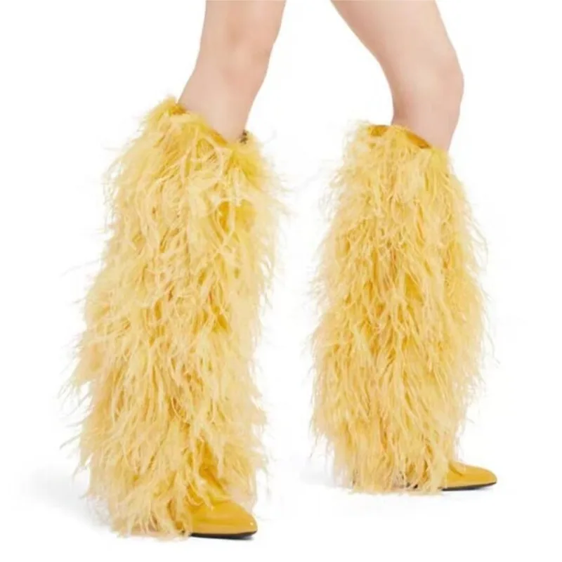 Women'S Fashion Magazine - Botas hasta la rodilla de felpa