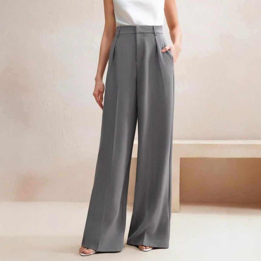 Women'S Fashion Business Casual - Pantalones Casuales Holgados de Pierna Ancha