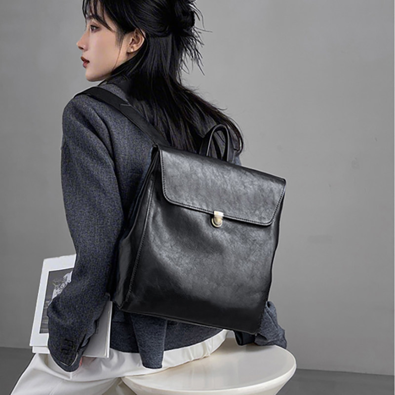 Women'S Fashion Business Casual - Mochila de cuero genuino de marca