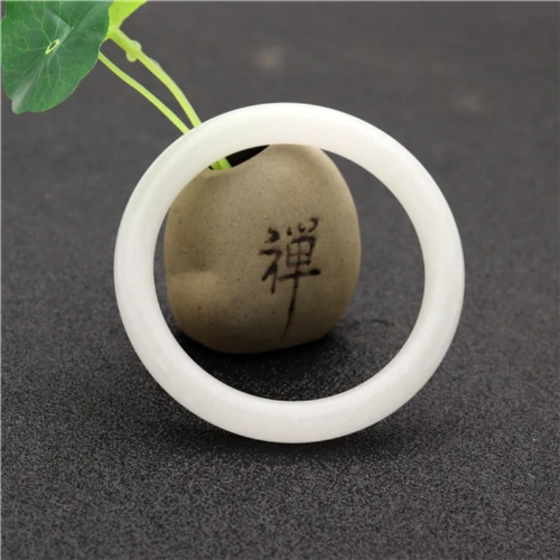 Women Fashion Jewellery - Pulsera de Jade chino blanco Natural