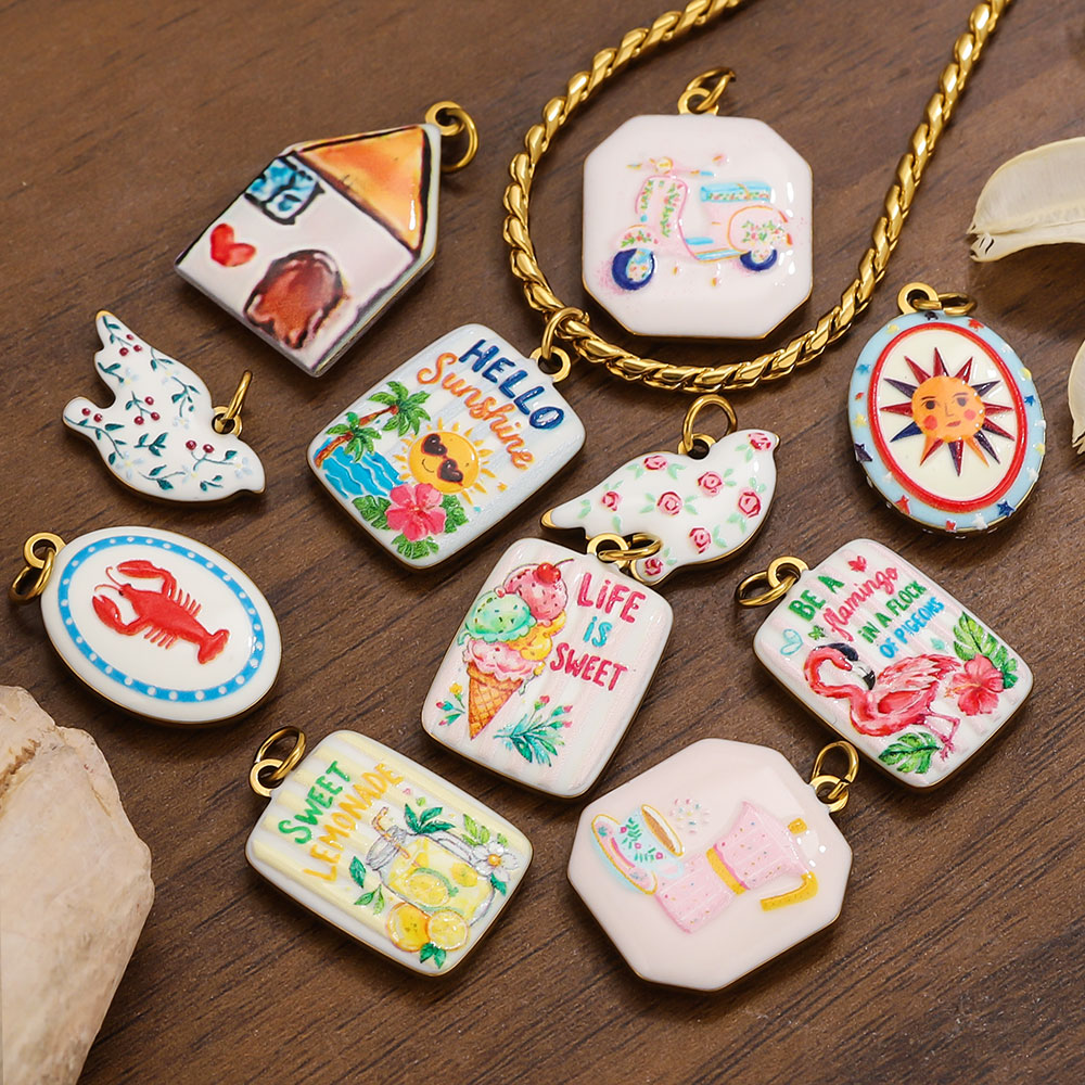 Women Fashion Jewellery - 2 piezas de dijes de acero