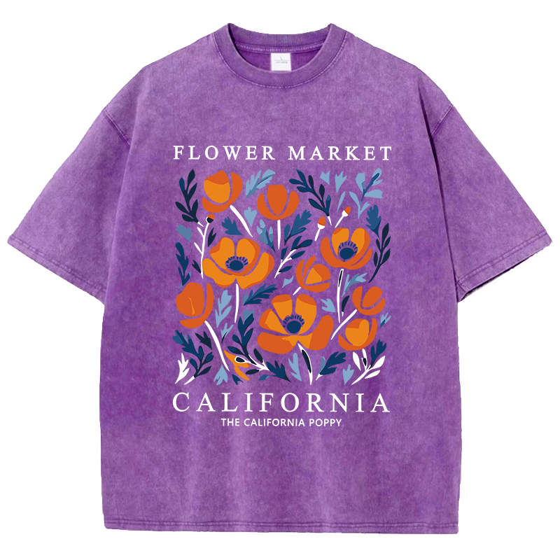 Women'S Fashion Market Size - Camisetas lavadas con estampado de California