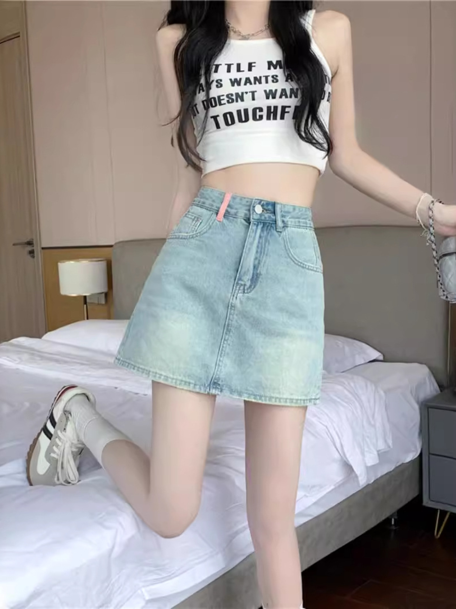 Falda pantalón vaquera vintage - Denim Shorts Women reseña y precio