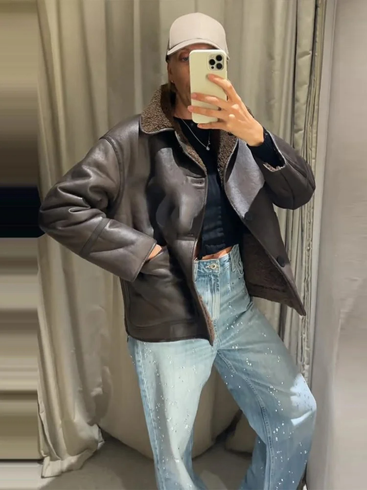 Chaqueta lisa de doble cara a  - Women'S Fashion Utility Jacket reseña y precio