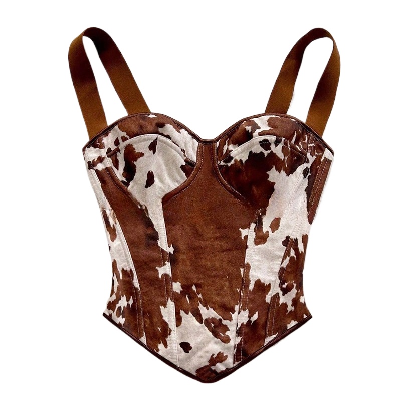Top corsé con estampado de vac - Corset Top Boned reseña y precio