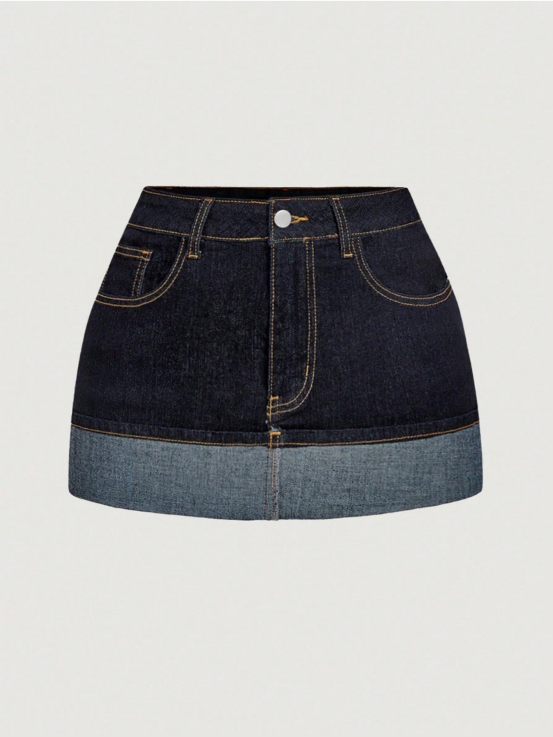 Minifalda vaquera bicolor 2026 - Denim Shorts Women reseña y precio
