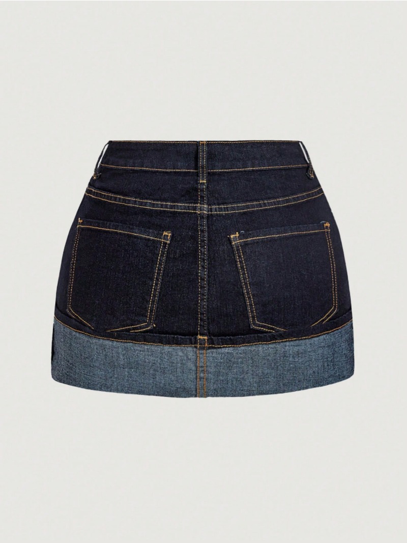 Minifalda vaquera bicolor 2026 - Denim Shorts Women reseña y precio
