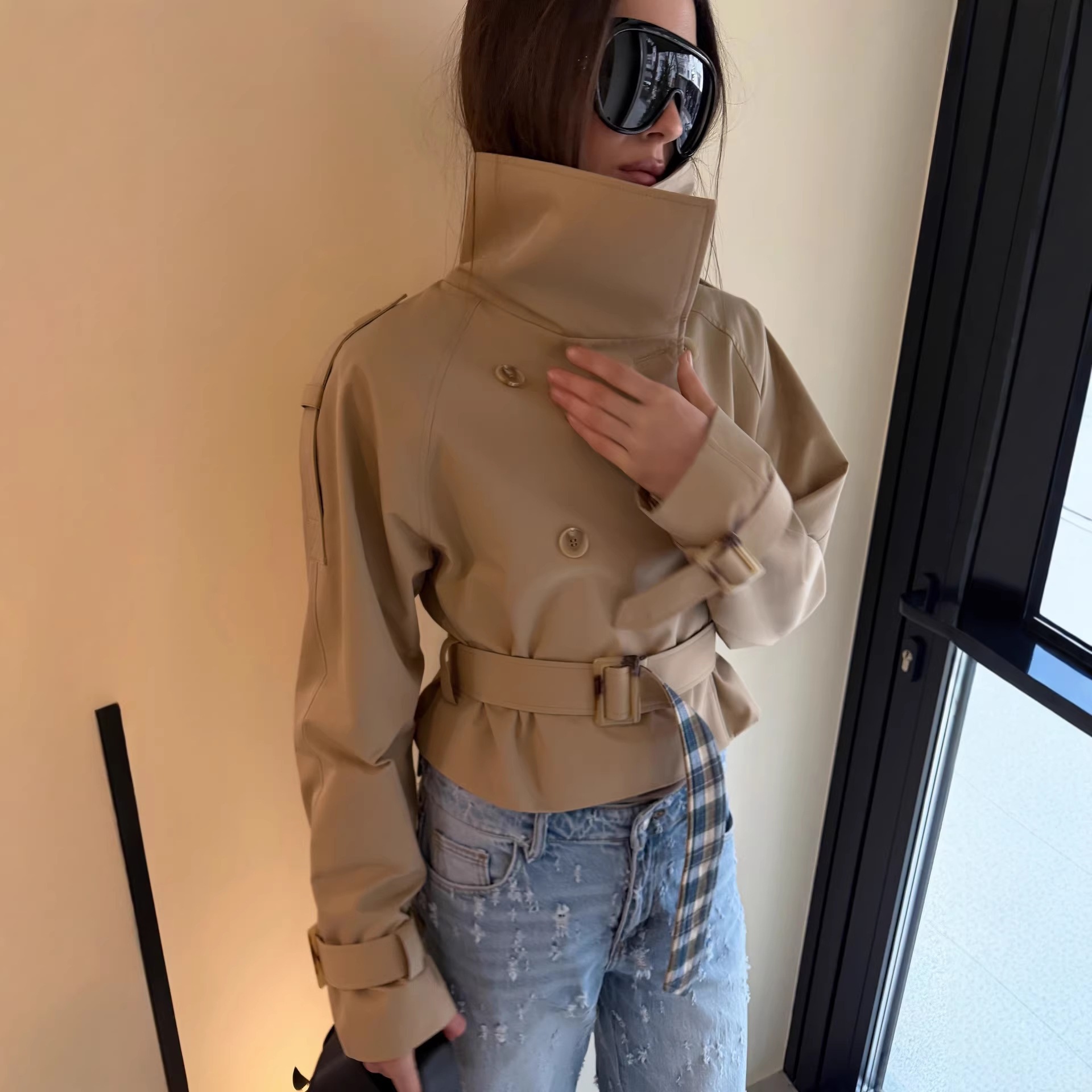 Gabardina Corta de Primavera p - Women'S Fashion Utility Jacket reseña y precio