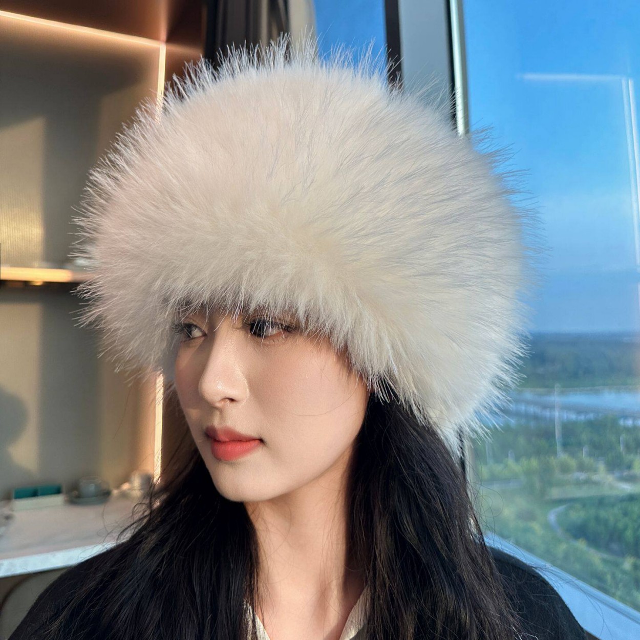 Gorro circular de felpa suave  - Women Fashion Hats reseña y precio