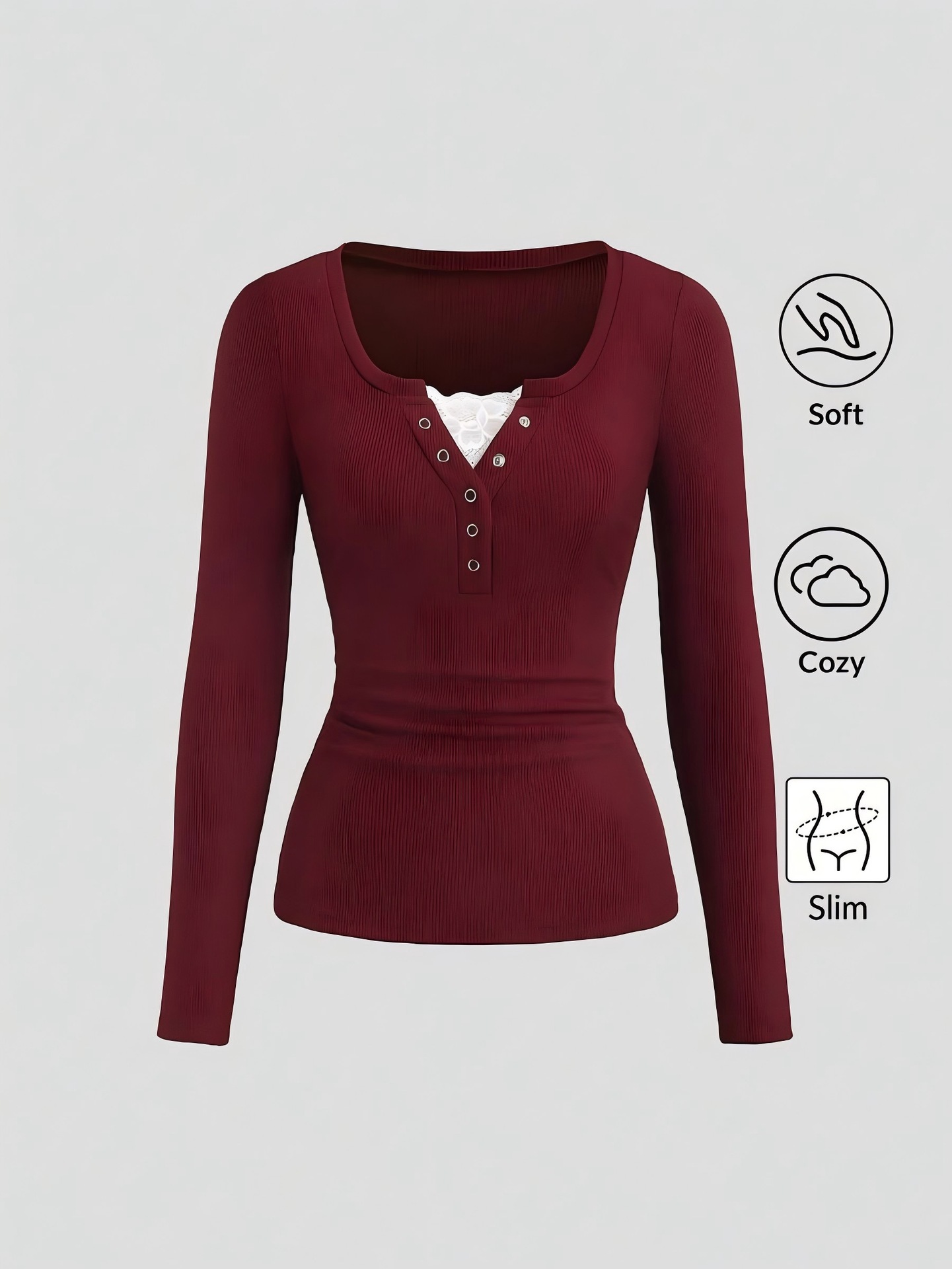 Camiseta Henley Americana para - Trend Women Fashion reseña y precio