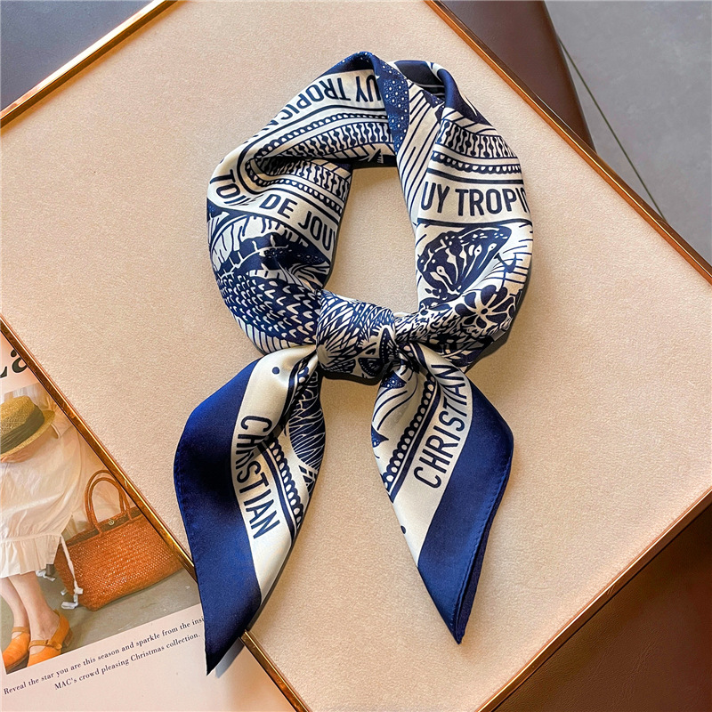 Pañuelo de satén de seda con e - Women Fashion Necktie reseña y precio