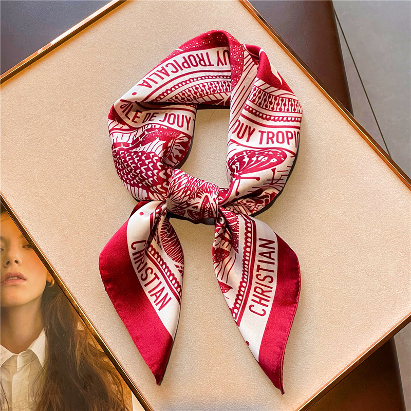 Pañuelo de satén de seda con e - Women Fashion Necktie reseña y precio