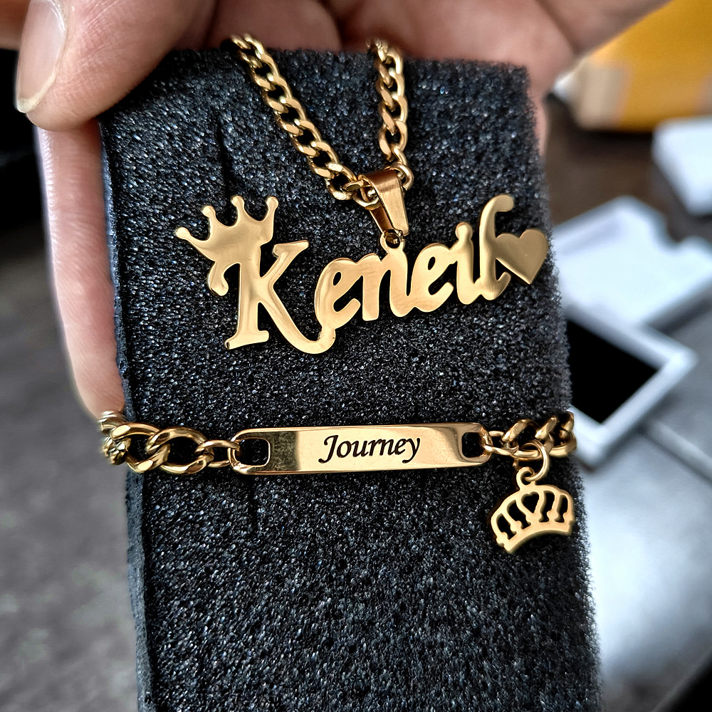 Conjunto de joyería de acero i - Women Fashion Name Ideas reseña y precio