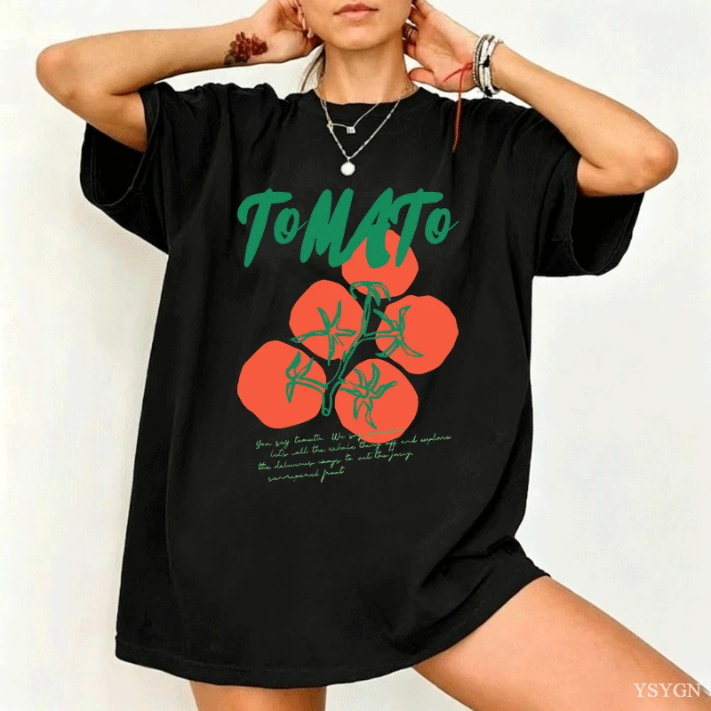 Camiseta de tomate, camiseta d - Women'S Fashion Market Size reseña y precio