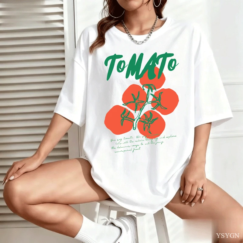Camiseta de tomate, camiseta d - Women'S Fashion Market Size reseña y precio