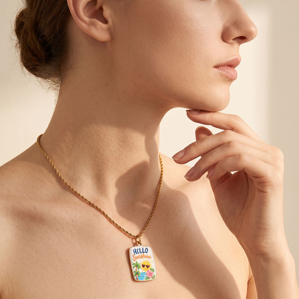 2 piezas de dijes de acero ino - Women Fashion Jewellery reseña y precio