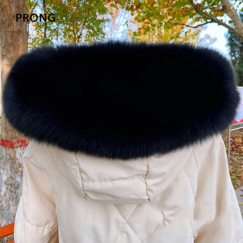 Cuello de piel de zorro real p - Women Fashion Hats reseña y precio