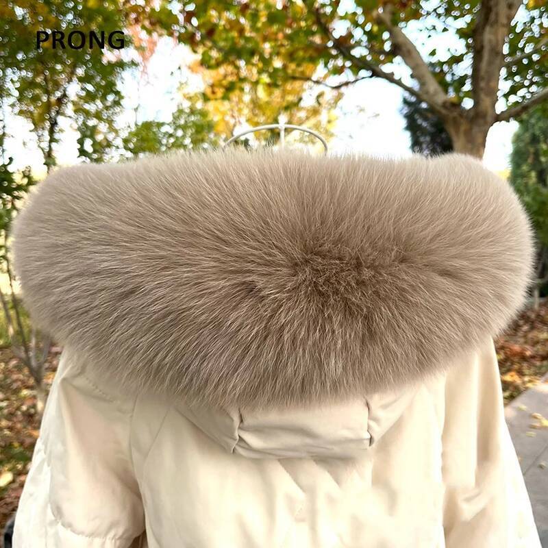 Cuello de piel de zorro real p - Women Fashion Hats reseña y precio