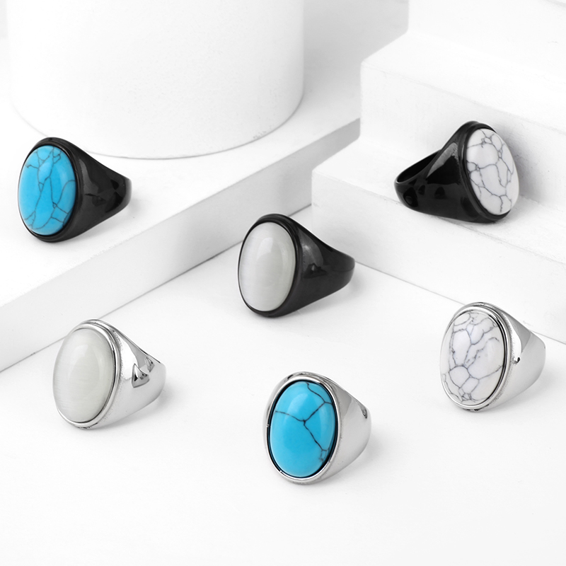 Anillo redondo de piedra de ac - Women Fashion Jewellery reseña y precio