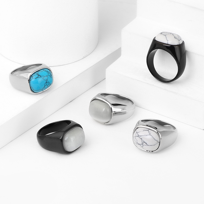 Anillo redondo de piedra de ac - Women Fashion Jewellery reseña y precio