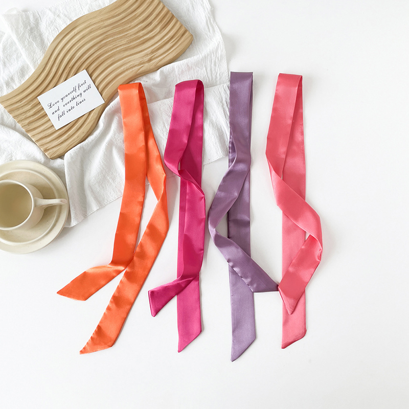 Bufanda estrecha de seda satin - Women Fashion Necktie reseña y precio