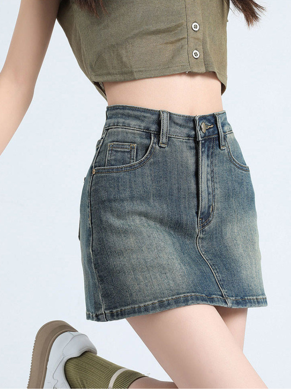Falda pantalón vaquera vintage - Denim Shorts Women reseña y precio