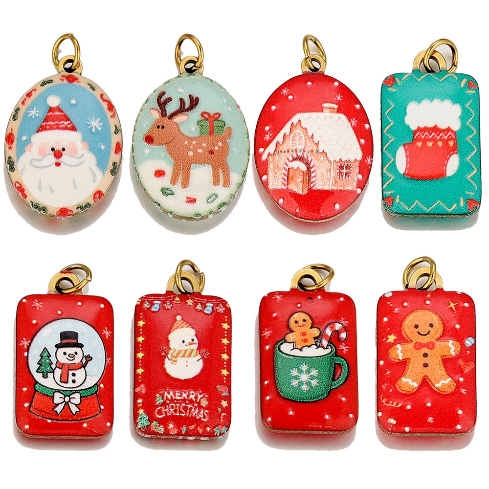 3 piezas de dijes navideños de - Women Fashion Jewellery reseña y precio