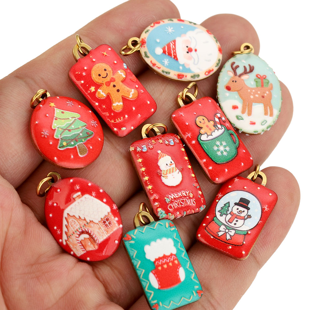 3 piezas de dijes navideños de - Women Fashion Jewellery reseña y precio